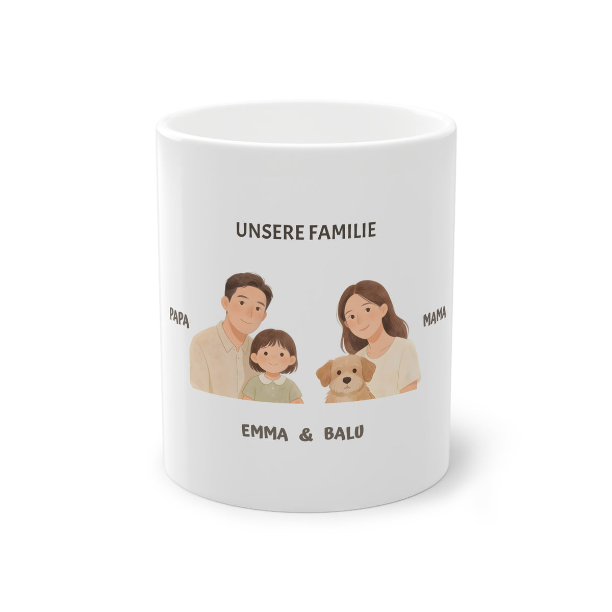 Personalisierte Familien-Tasse – Unsere Familie