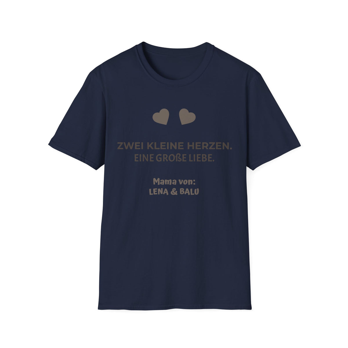 Mama Shirt personalisiert – „Zwei kleine Herzen. Eine große Liebe.“ | Cozee