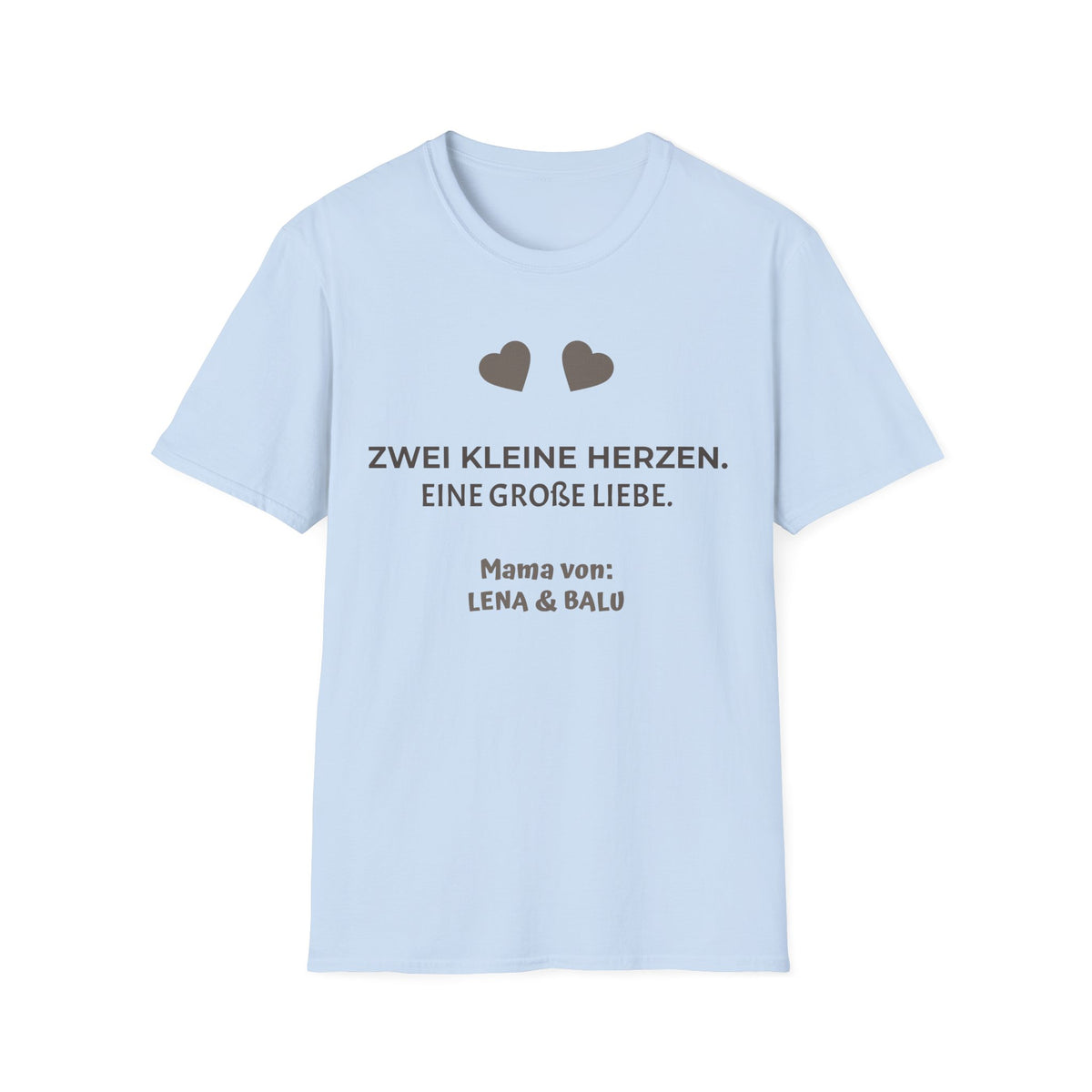 Mama Shirt personalisiert – „Zwei kleine Herzen. Eine große Liebe.“ | Cozee