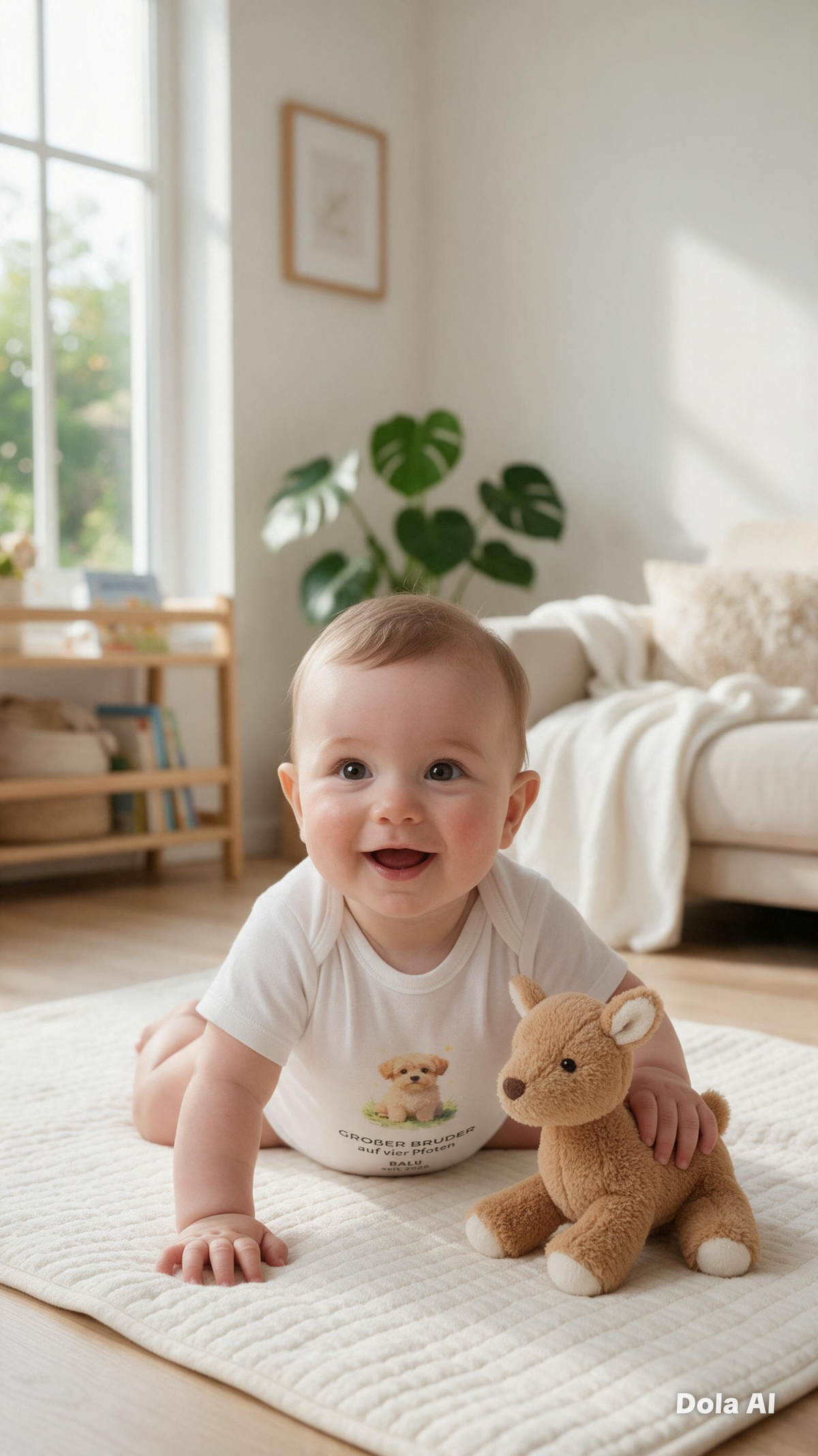 Personalisierter Babybody mit Name – „Mein bester Freund“ | Baby & Hund | Cozee