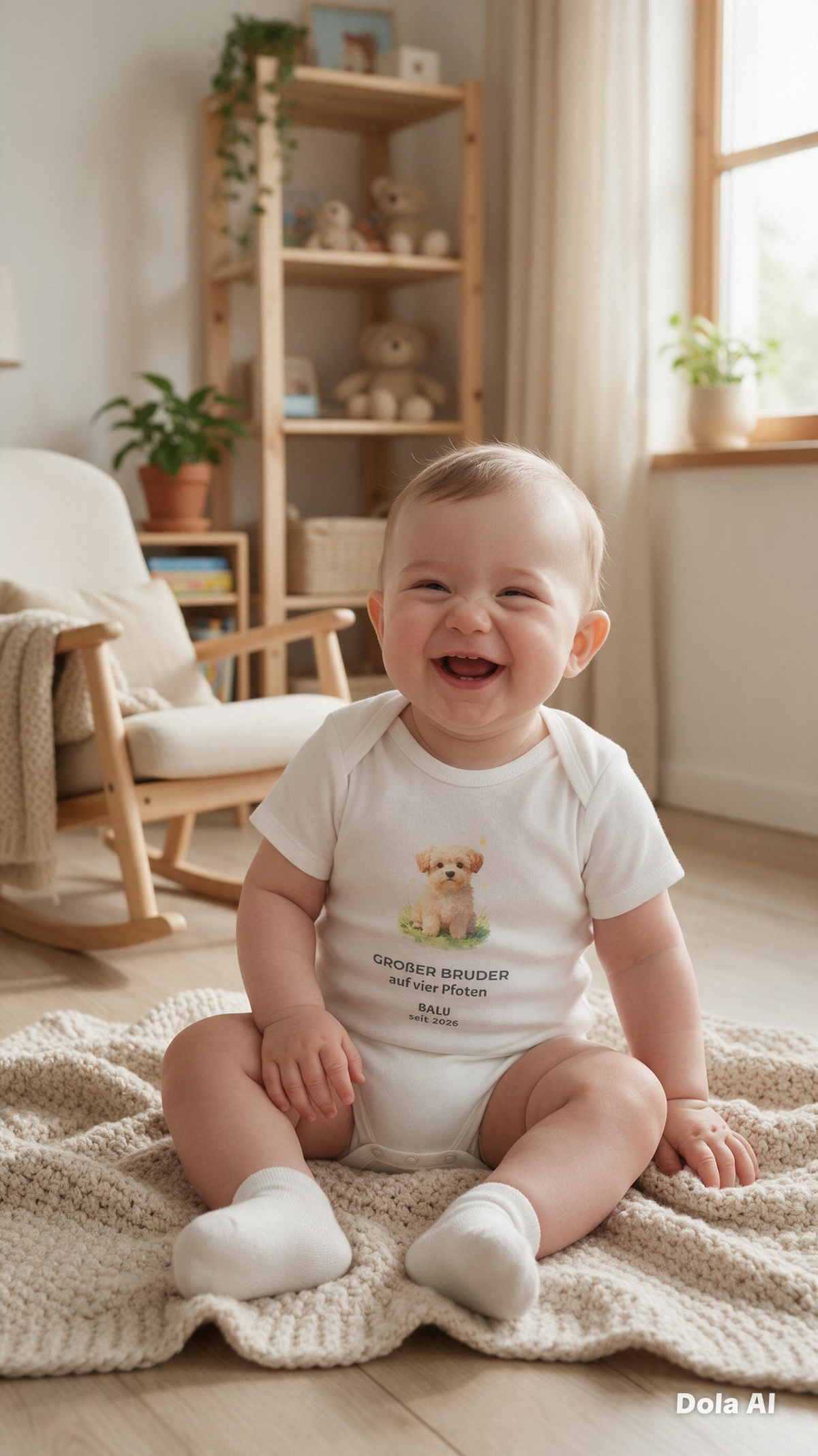 Personalisierter Babybody mit Name – „Mein bester Freund“ | Baby & Hund | Cozee
