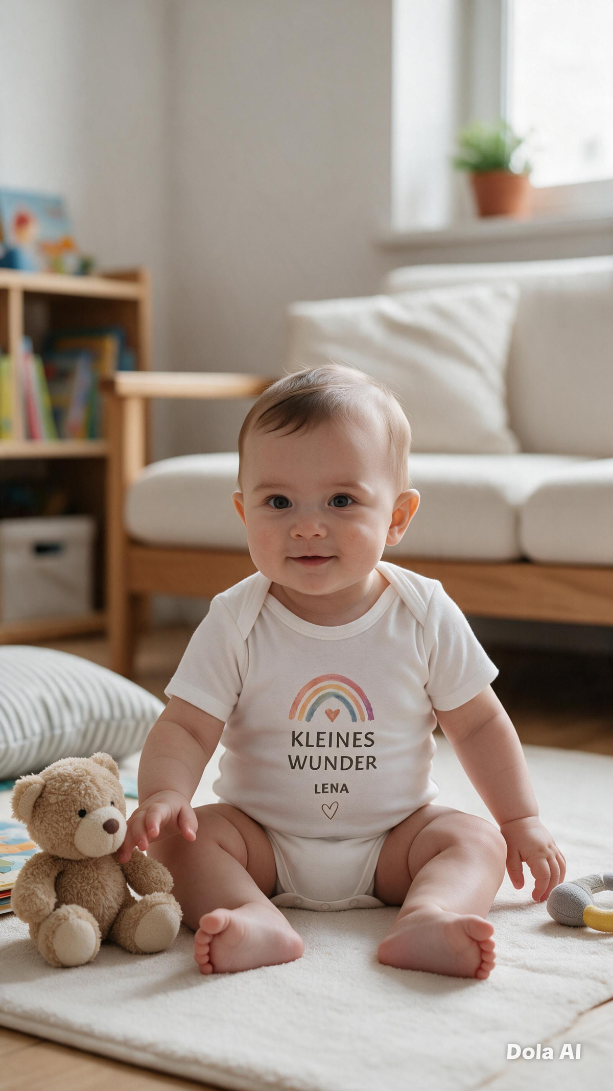 Personalisierter Babybody – Kleines Wunder | Babybody mit Name