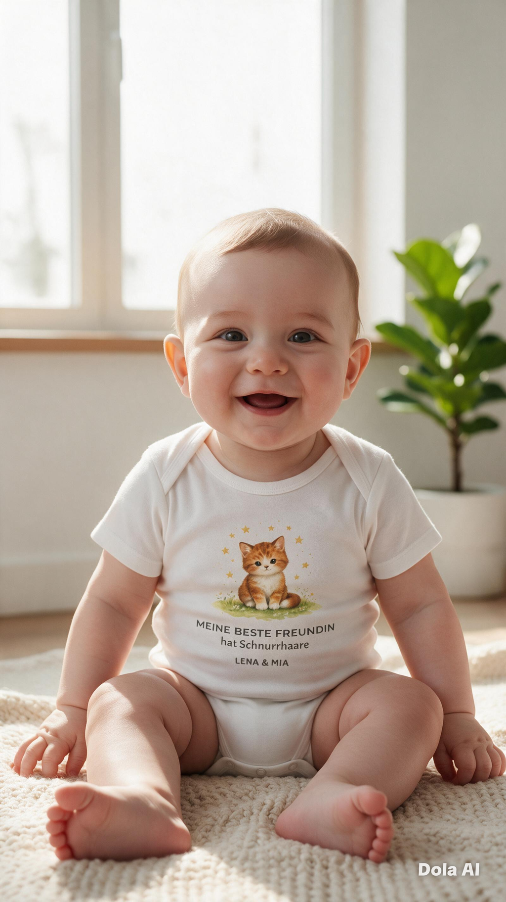 Personalisierter Babybody – Meine beste Freundin hat Samtpfoten