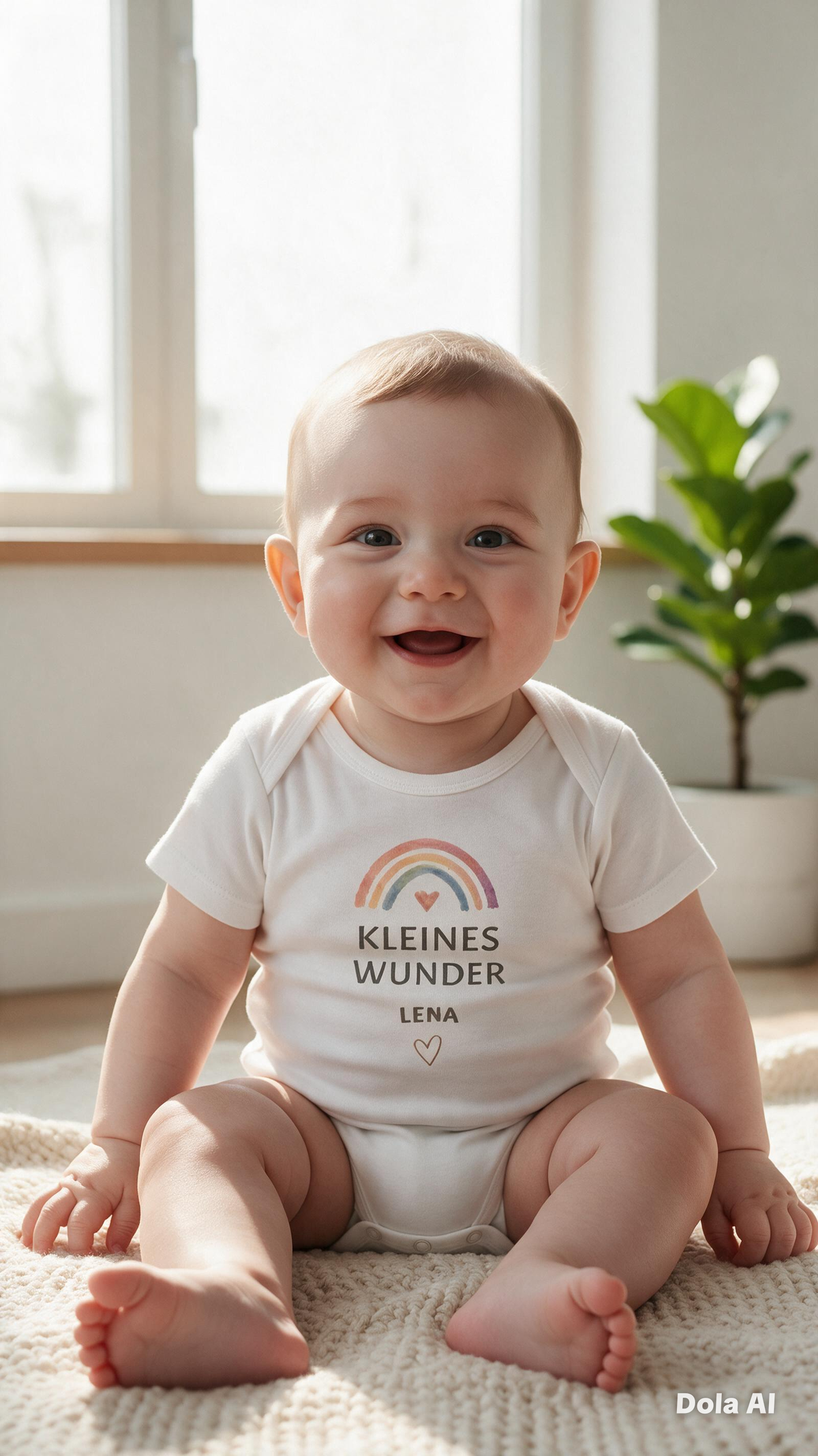 Personalisierter Babybody – Kleines Wunder | Babybody mit Name