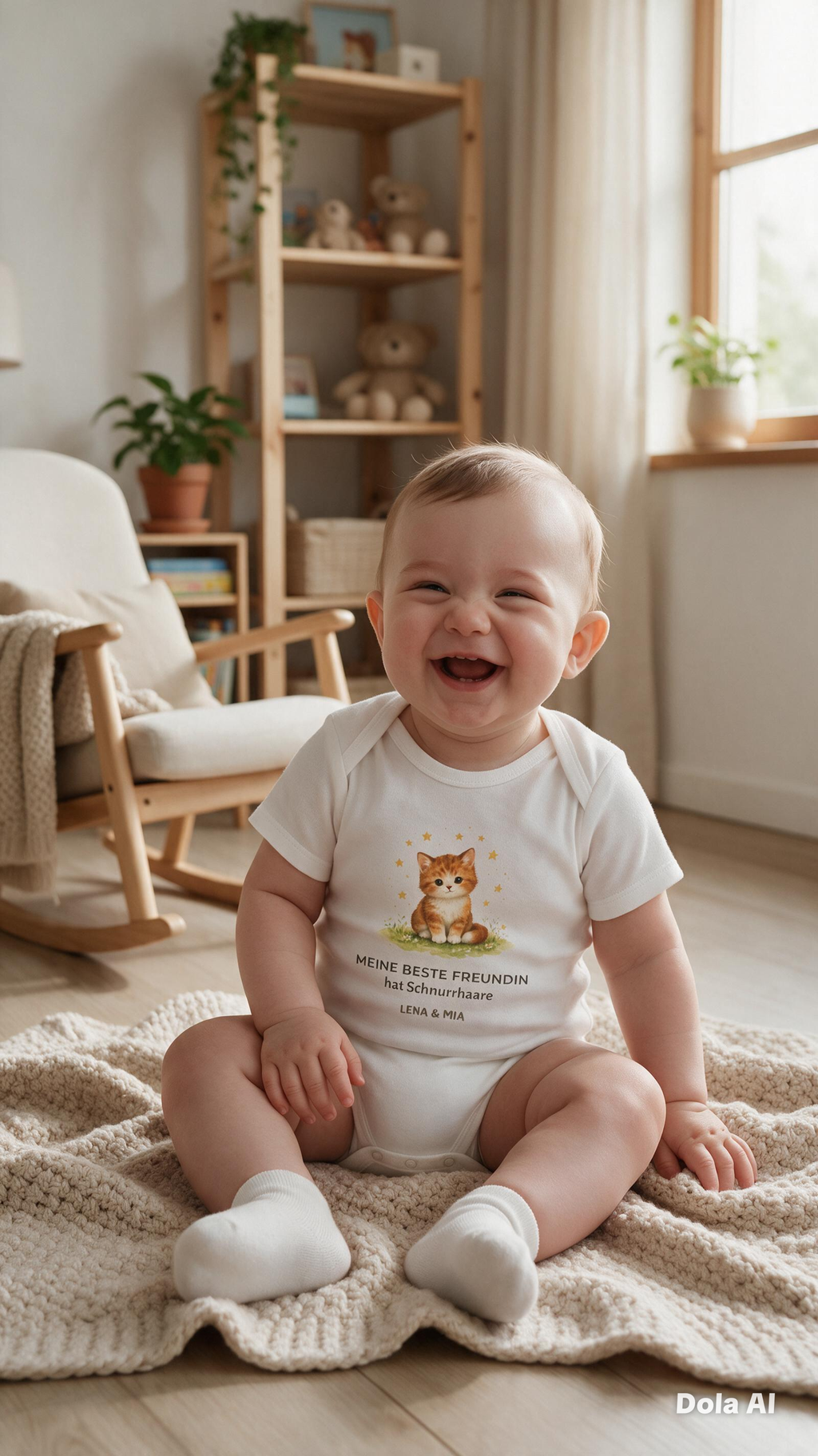 Personalisierter Babybody – Meine beste Freundin hat Samtpfoten