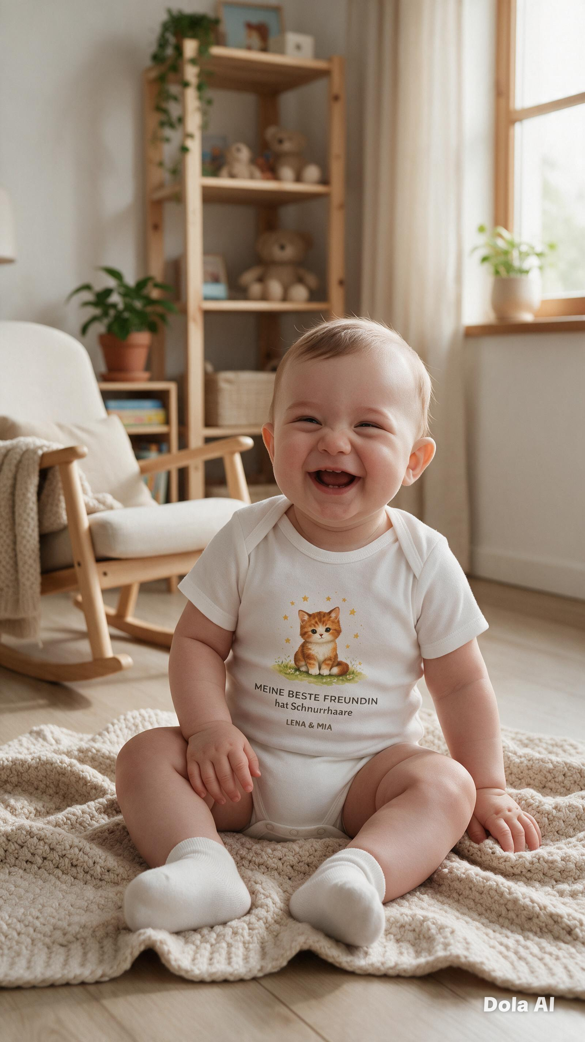 Personalisierter Babybody – Meine beste Freundin hat Samtpfoten