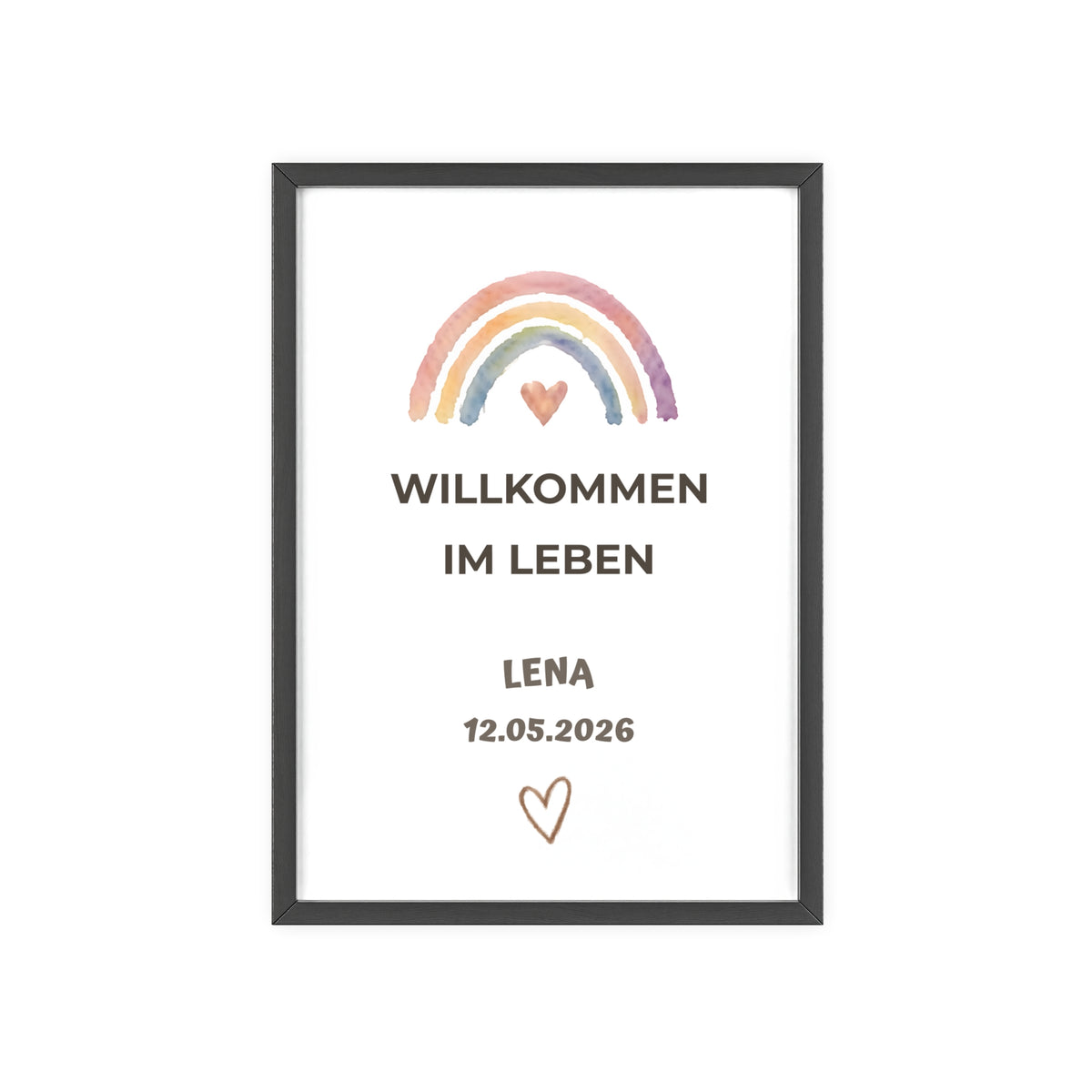 Personalisiertes Baby Poster – Willkommen im Leben