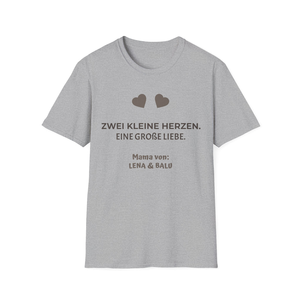 Mama Shirt personalisiert – „Zwei kleine Herzen. Eine große Liebe.“ | Cozee