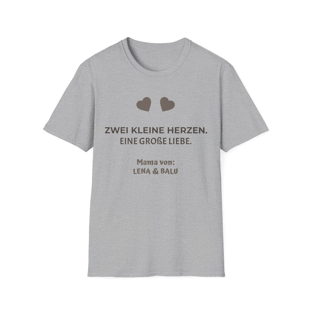 Mama Shirt personalisiert – „Zwei kleine Herzen. Eine große Liebe.“ | Cozee