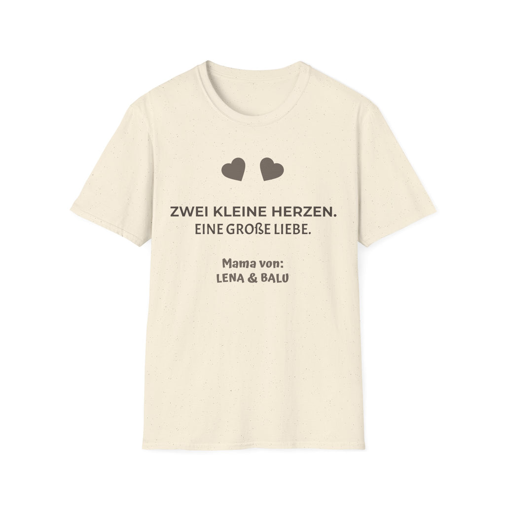 Mama Shirt personalisiert – „Zwei kleine Herzen. Eine große Liebe.“ | Cozee