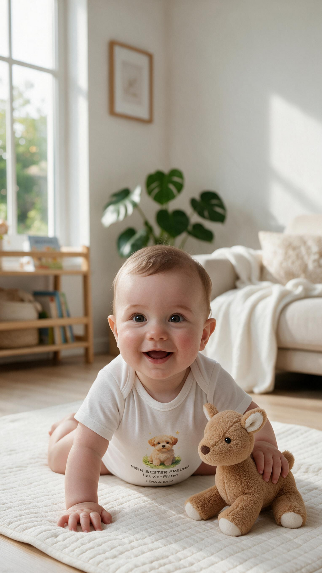 Personalisierter Babybody mit Name – „Mein bester Freund“ | Baby & Hund | Cozee