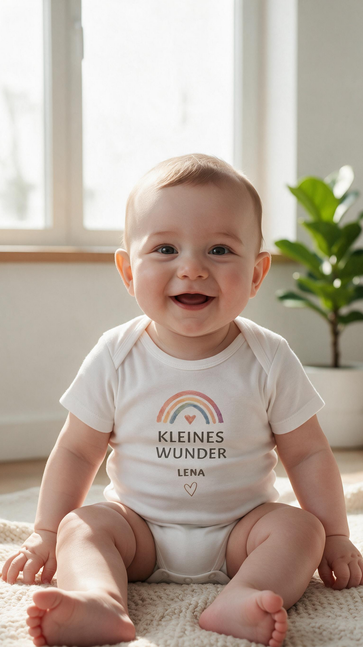 Personalisierter Babybody – Kleines Wunder | Babybody mit Name