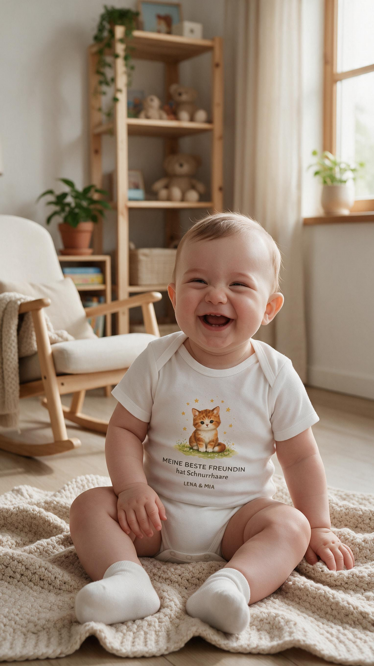 Personalisierter Babybody – Meine beste Freundin hat Samtpfoten