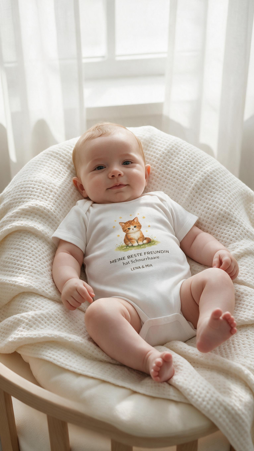 Personalisierter Babybody – Meine beste Freundin hat Samtpfoten