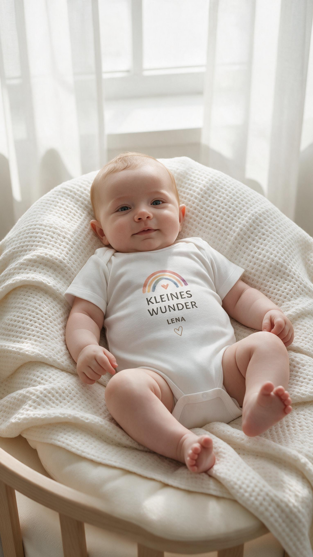 Personalisierter Babybody – Kleines Wunder | Babybody mit Name