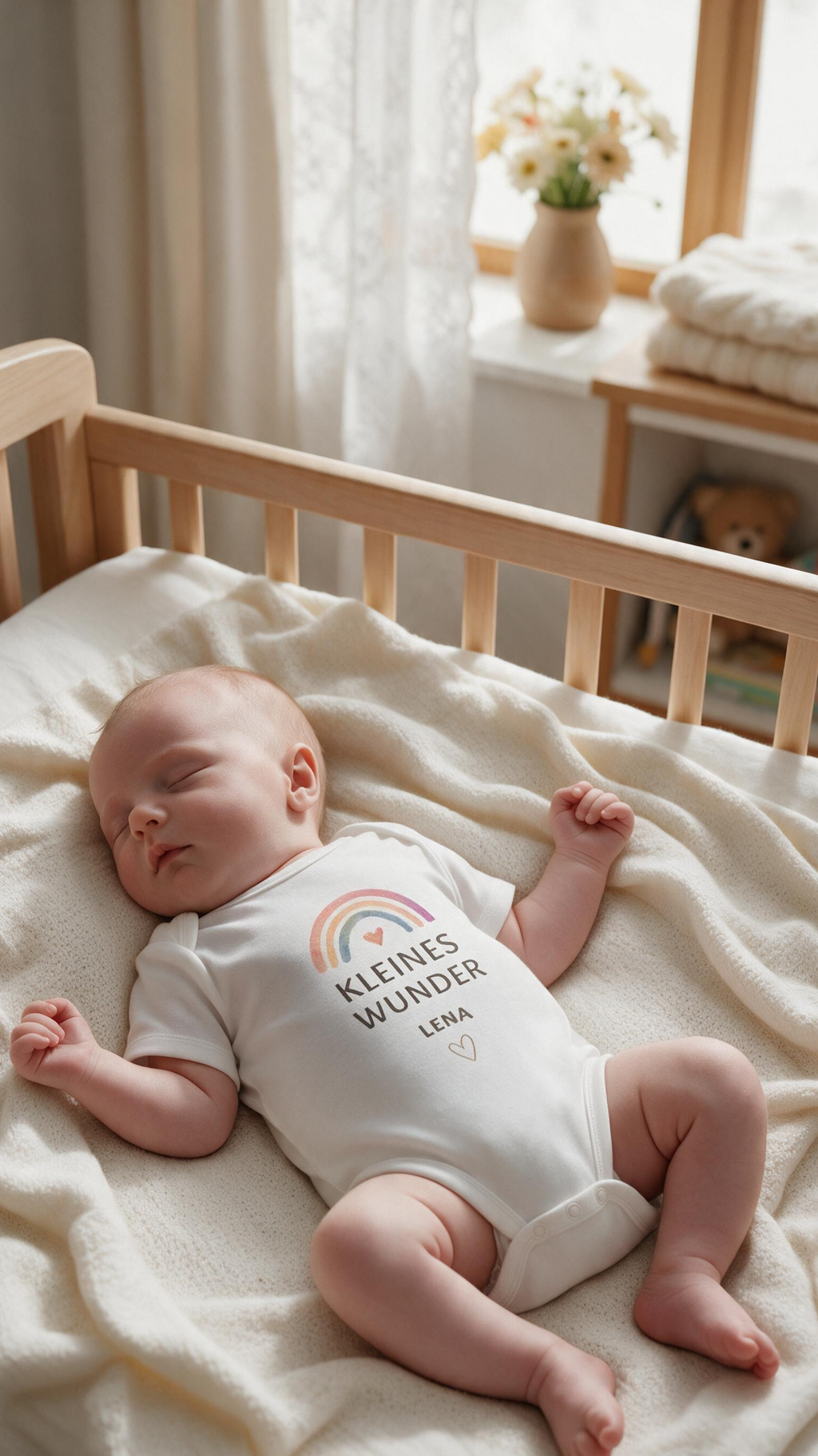 Personalisierter Babybody – Kleines Wunder | Babybody mit Name