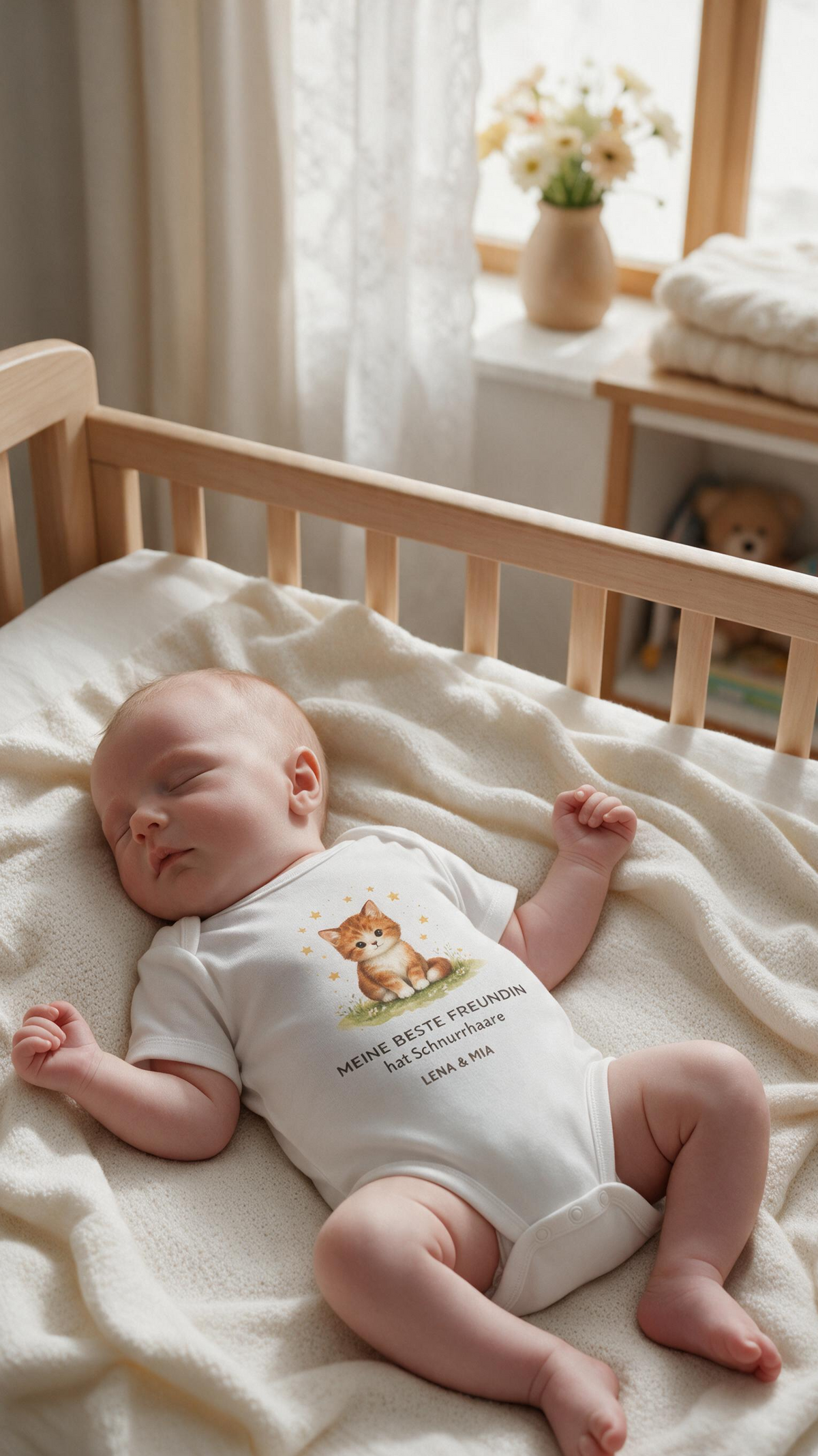 Personalisierter Babybody – Meine beste Freundin hat Samtpfoten