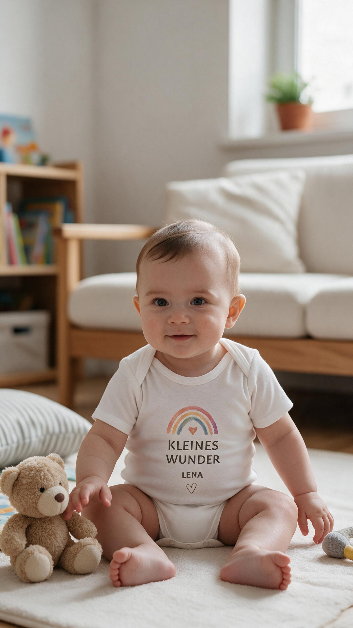 Personalisierter Babybody – Kleines Wunder | Babybody mit Name