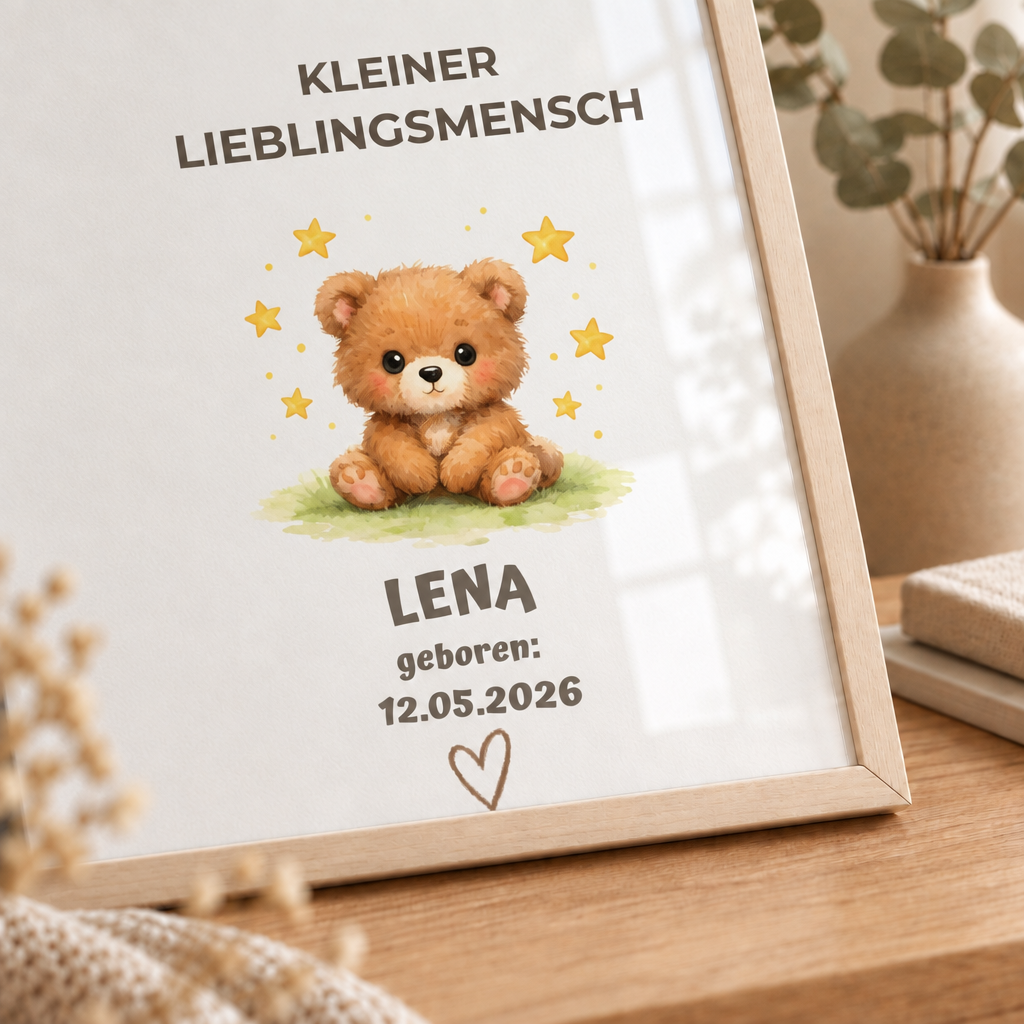 Personalisiertes Baby Poster – Kleiner Lieblingsmensch