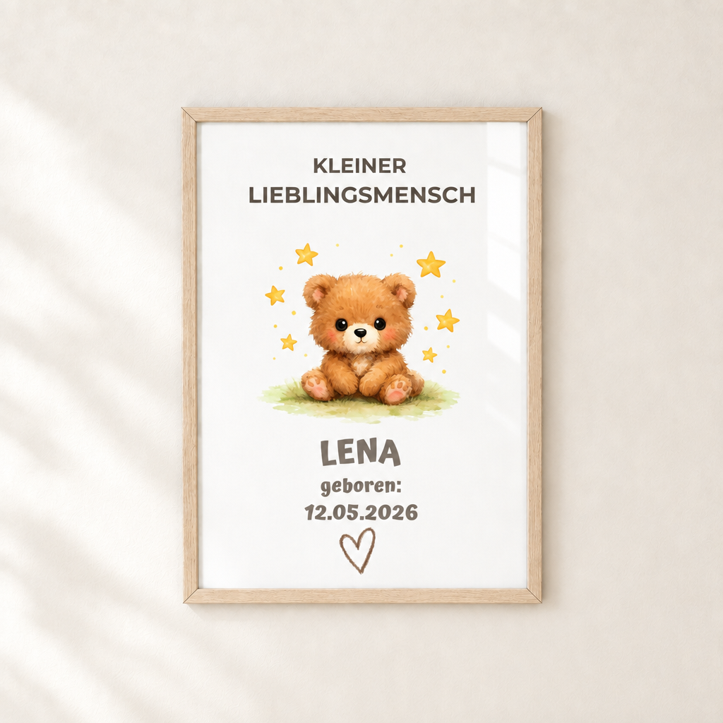 Personalisiertes Baby Poster – Kleiner Lieblingsmensch