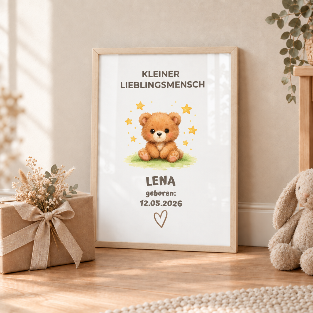 Personalisiertes Baby Poster – Kleiner Lieblingsmensch