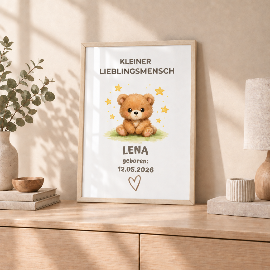 Personalisiertes Baby Poster – Kleiner Lieblingsmensch
