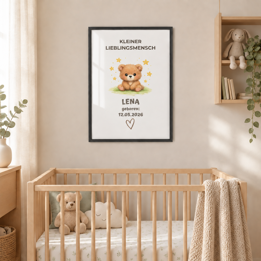 Personalisiertes Baby Poster – Kleiner Lieblingsmensch