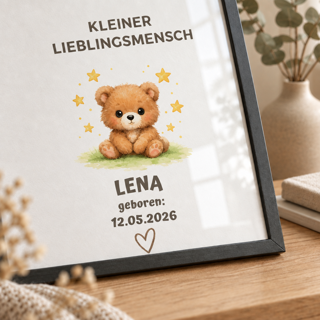 Personalisiertes Baby Poster – Kleiner Lieblingsmensch
