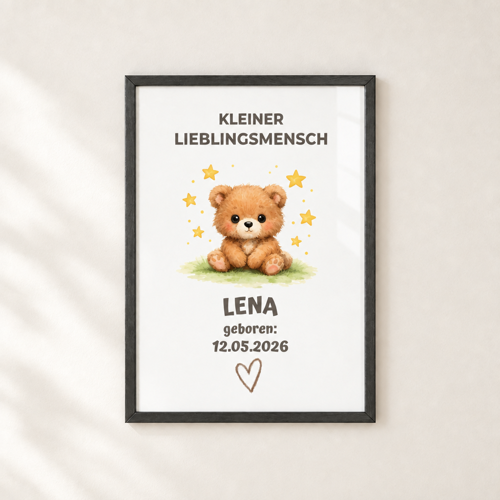Personalisiertes Baby Poster – Kleiner Lieblingsmensch