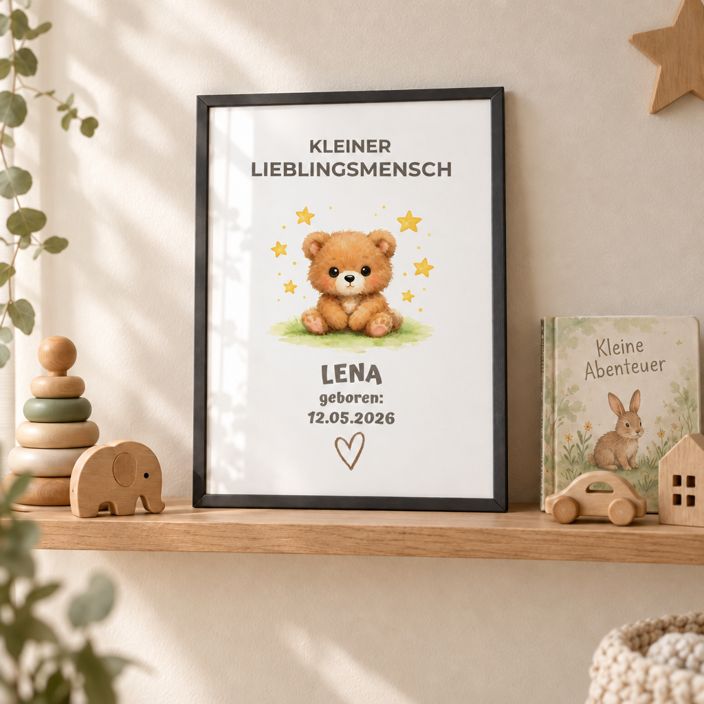Personalisiertes Baby Poster – Kleiner Lieblingsmensch