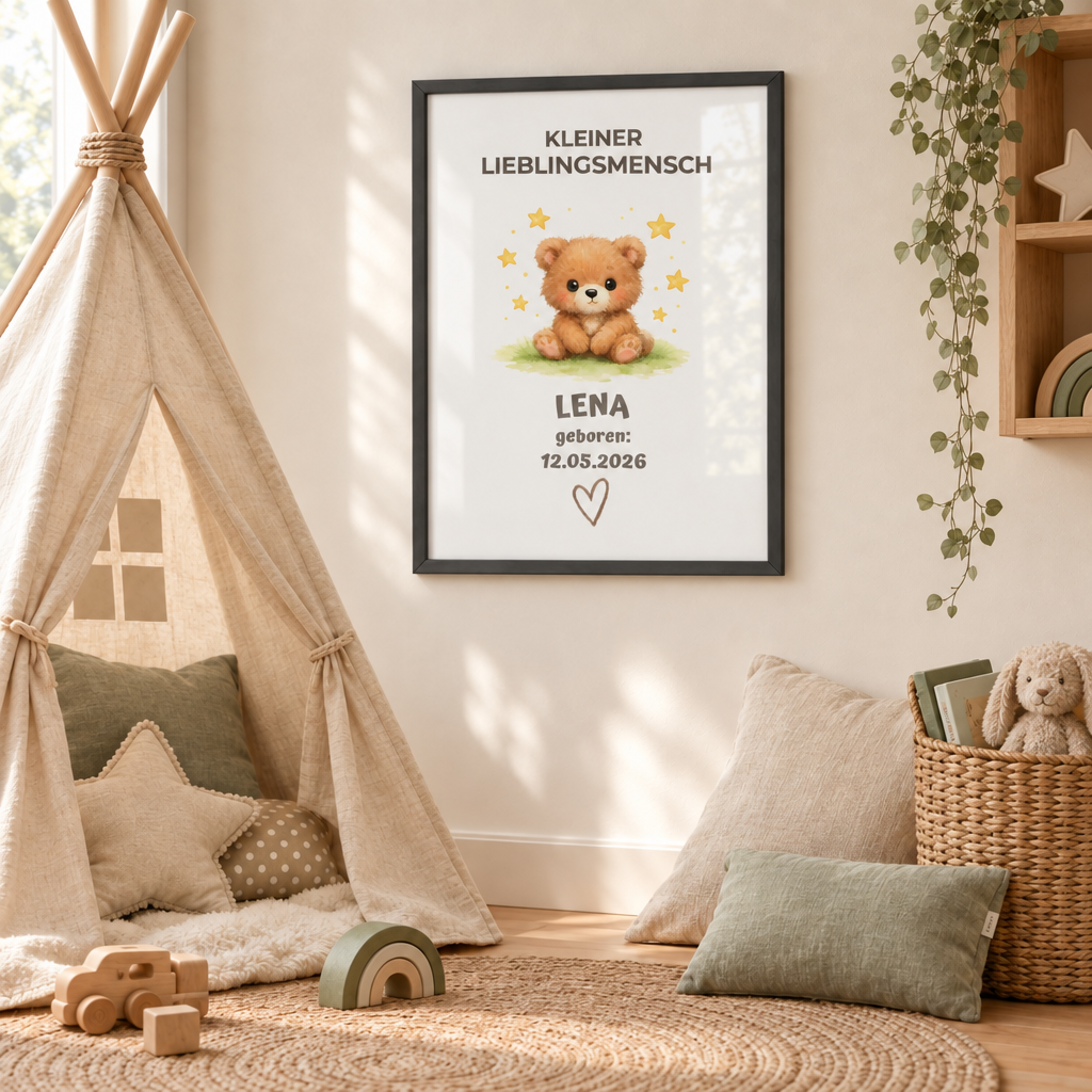 Personalisiertes Baby Poster – Kleiner Lieblingsmensch