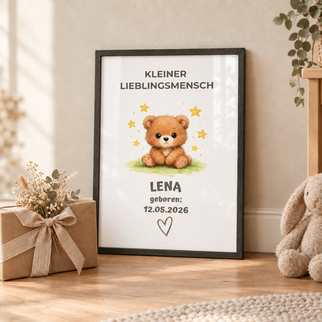 Personalisiertes Baby Poster – Kleiner Lieblingsmensch