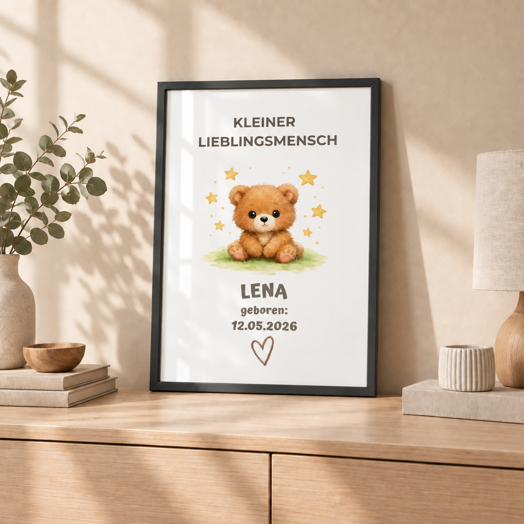 Personalisiertes Baby Poster – Kleiner Lieblingsmensch