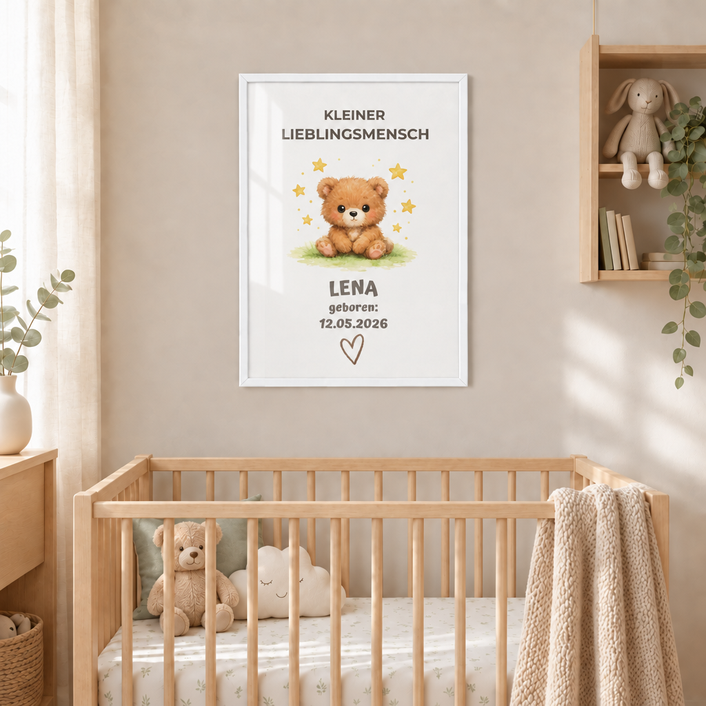 Personalisiertes Baby Poster – Kleiner Lieblingsmensch