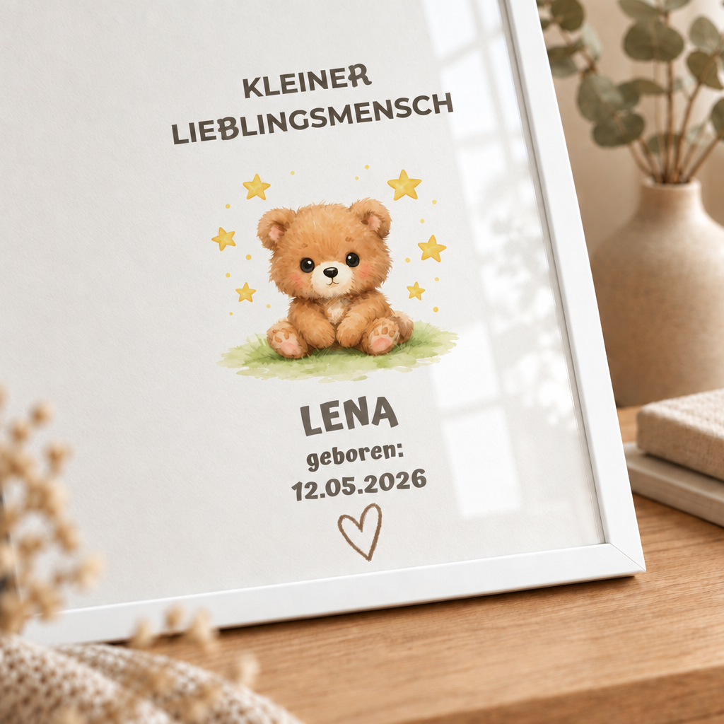 Personalisiertes Baby Poster – Kleiner Lieblingsmensch