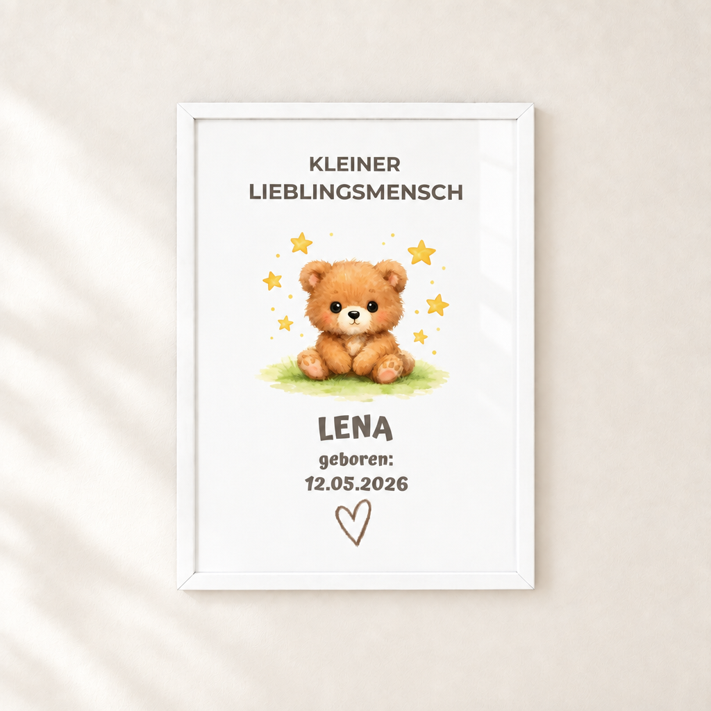 Personalisiertes Baby Poster – Kleiner Lieblingsmensch