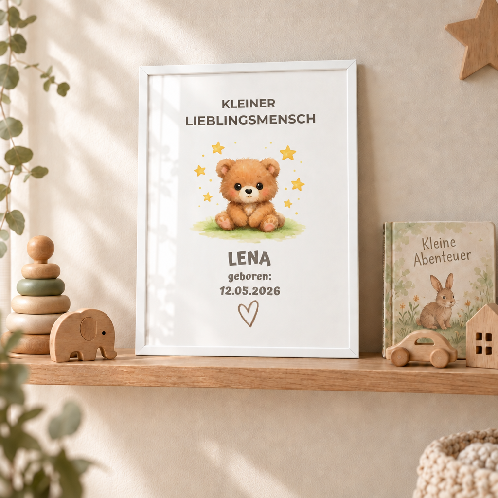 Personalisiertes Baby Poster – Kleiner Lieblingsmensch