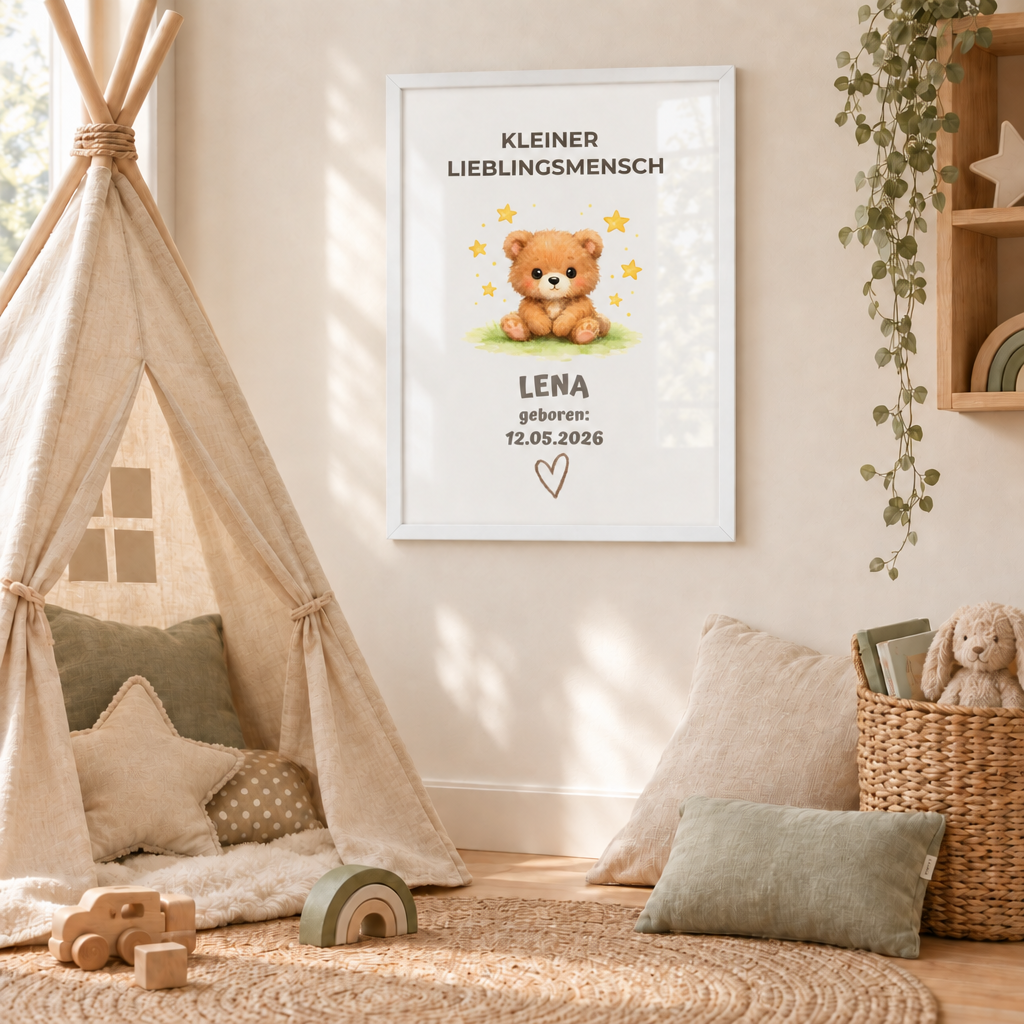 Personalisiertes Baby Poster – Kleiner Lieblingsmensch