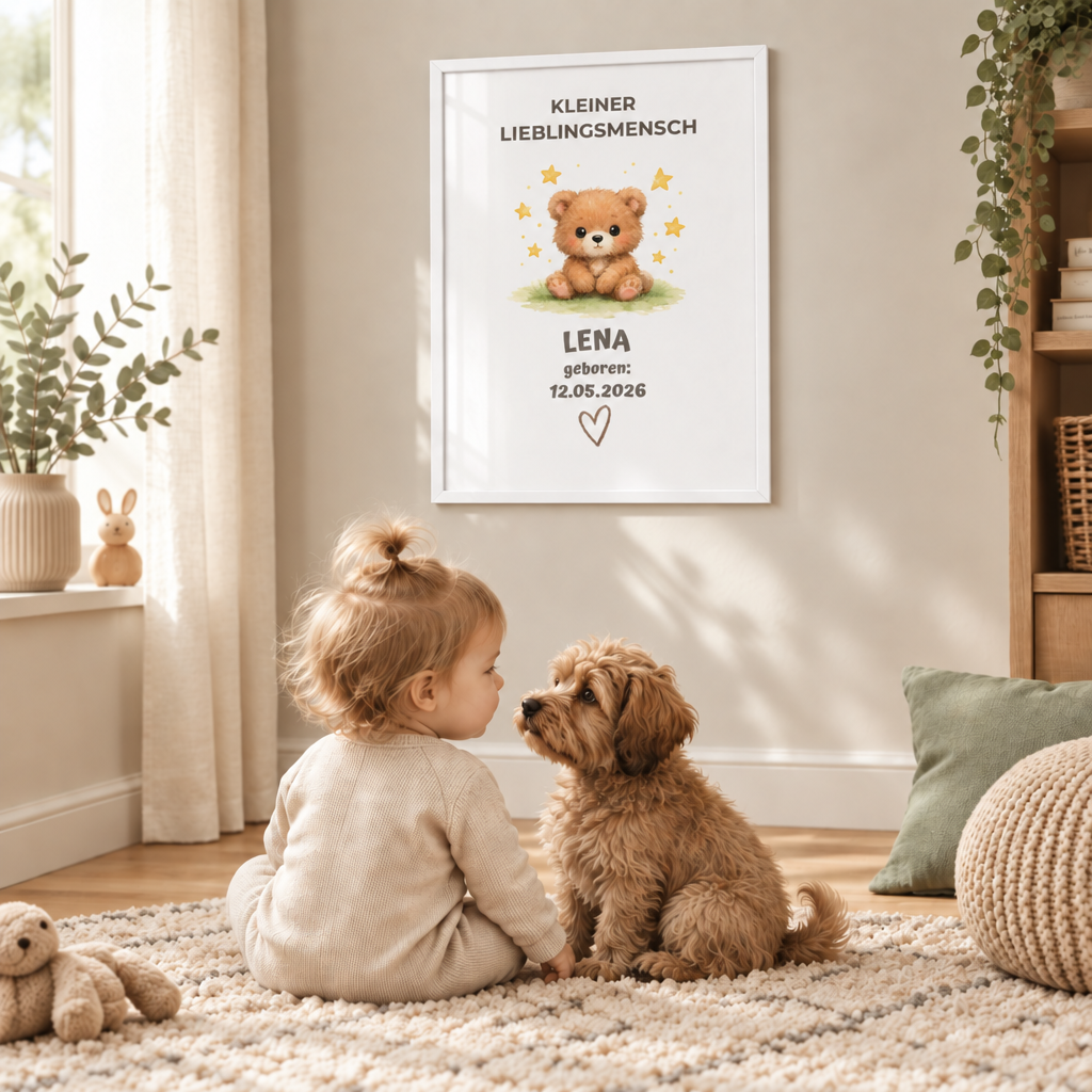 Personalisiertes Baby Poster – Kleiner Lieblingsmensch