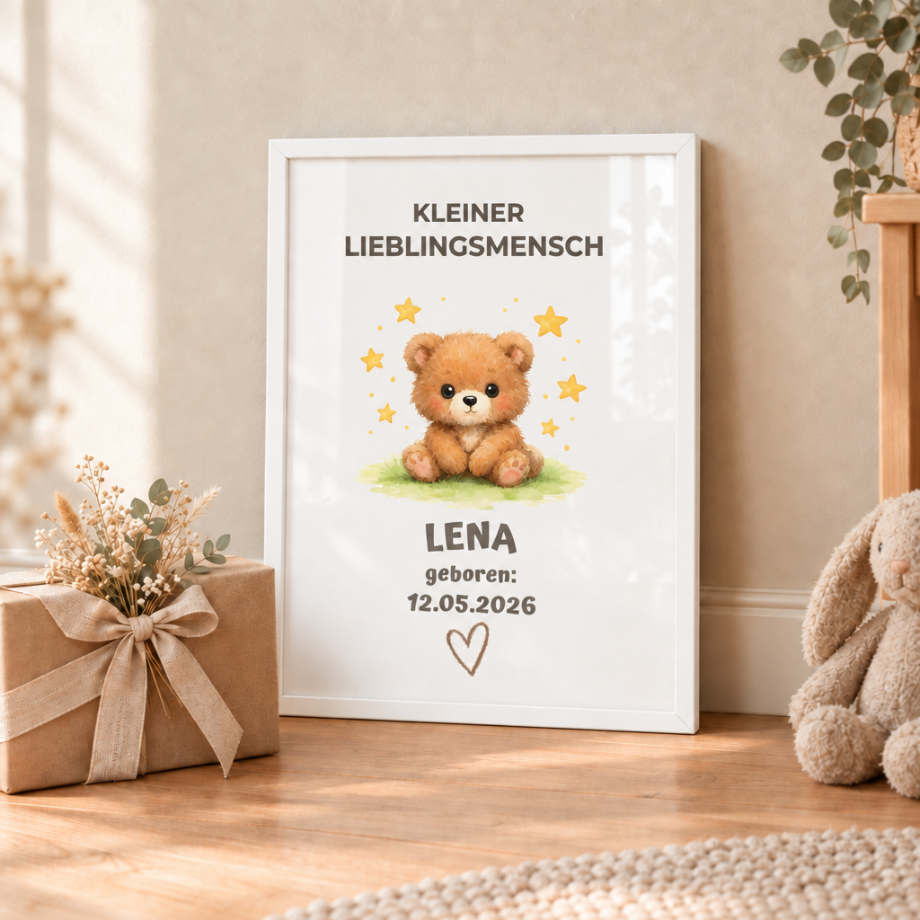 Personalisiertes Baby Poster – Kleiner Lieblingsmensch
