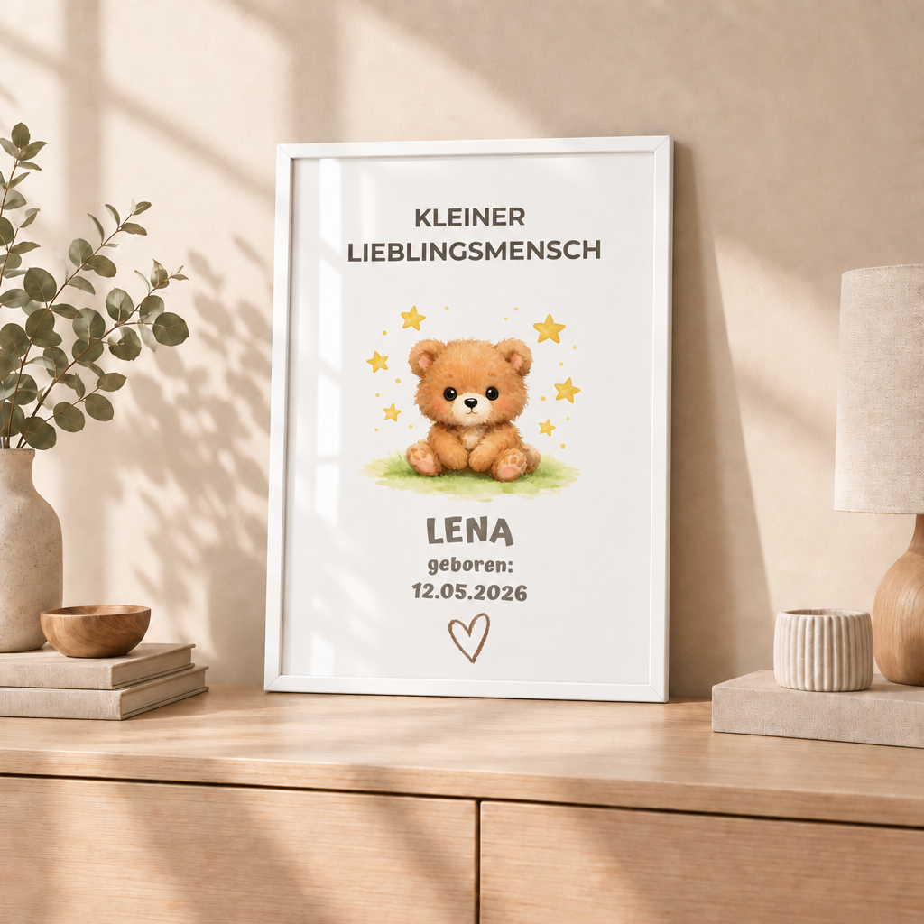 Personalisiertes Baby Poster – Kleiner Lieblingsmensch