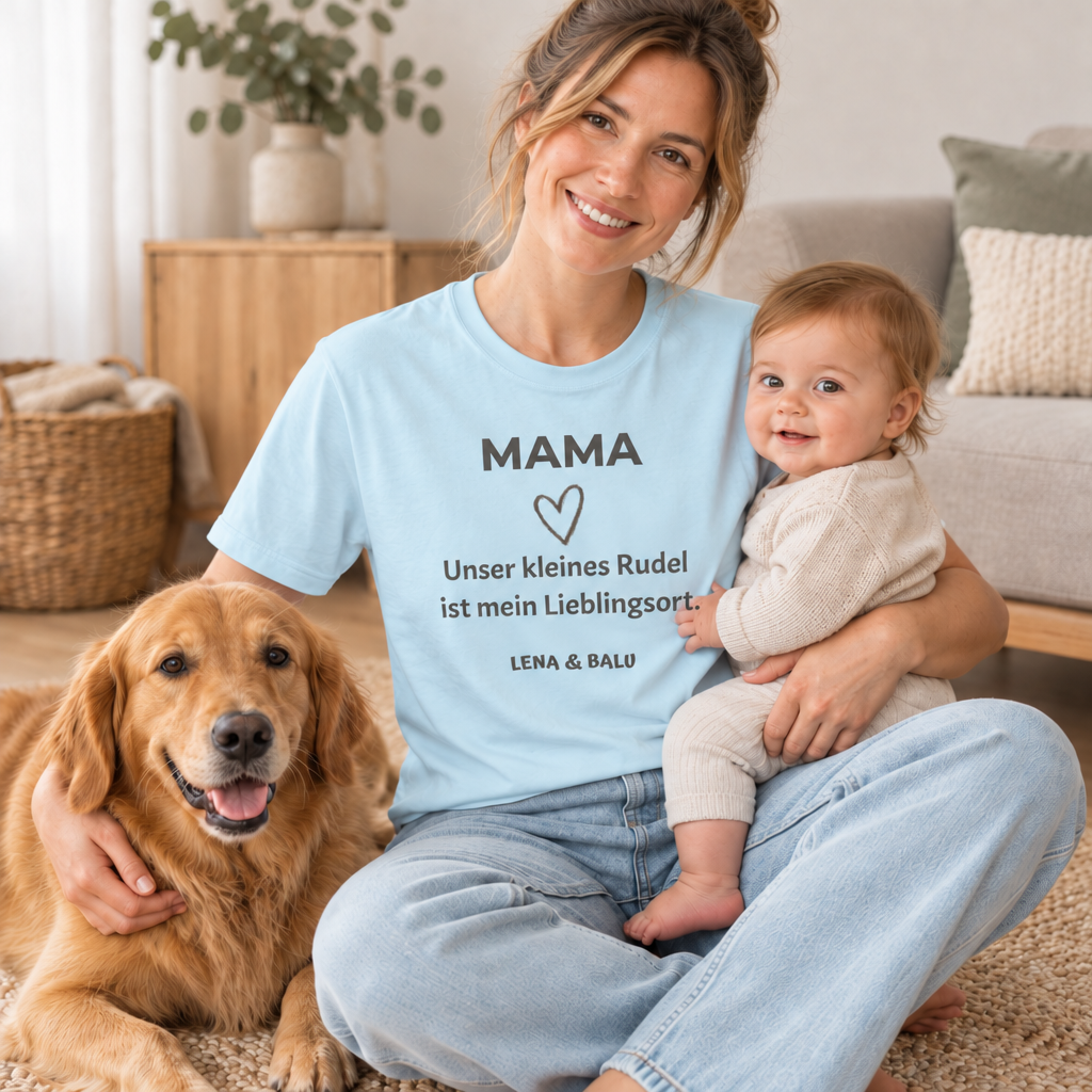 Mama Shirt personalisiert – Unser kleines Rudel