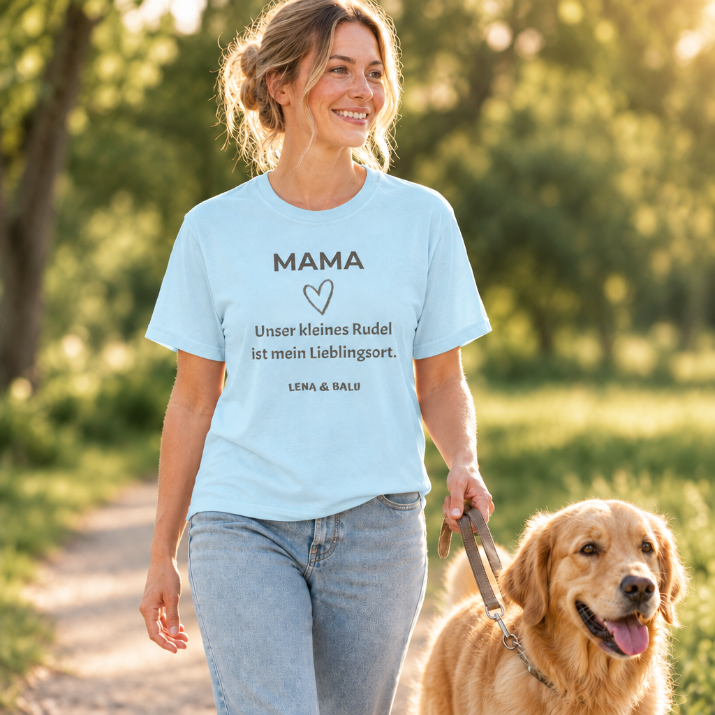 Mama Shirt personalisiert – Unser kleines Rudel