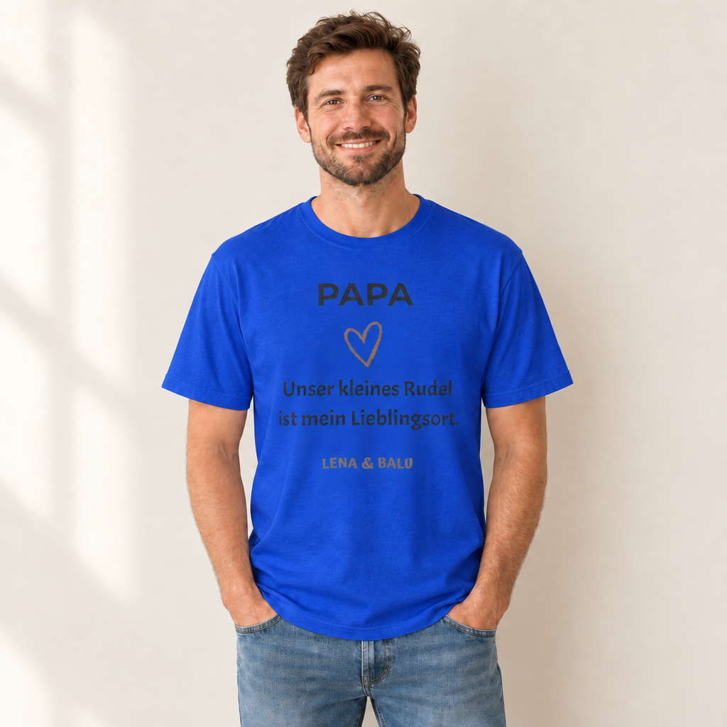 Papa Shirt personalisiert – Unser kleines Rudel
